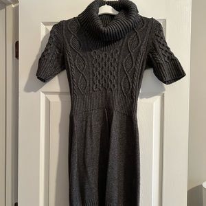 LOFT gray knit short sleeve dress